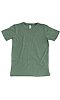 Youth Organic RPET Short Sleeve Tee HEATHER PINE Front2