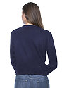 Womens Organic RPET French Terry Crew HEATHER DUSK Side