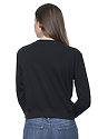 Womens Organic RPET French Terry Crew SHADOW Back