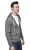 Unisex Organic RPET French Terry Zip Hoodie HEATHER ASH Side