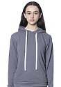 Unisex Organic RPET French Terry Pullover Hoodie HEATHER ASH Front