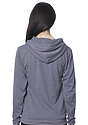 Unisex Organic RPET French Terry Pullover Hoodie HEATHER ASH Back