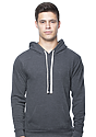 Unisex Organic RPET French Terry Pullover Hoodie HEATHER COAL Front