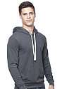 Unisex Organic RPET French Terry Pullover Hoodie HEATHER COAL Side