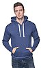 Unisex Organic RPET French Terry Pullover Hoodie HEATHER DUSK Front