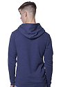 Unisex Organic RPET French Terry Pullover Hoodie HEATHER DUSK Back
