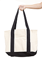 Organic Canvas Large Two Tone Tote NATURAL / NIGHT 1