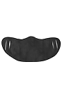 Unisex Rib Spandex Face Mask BLACK Front